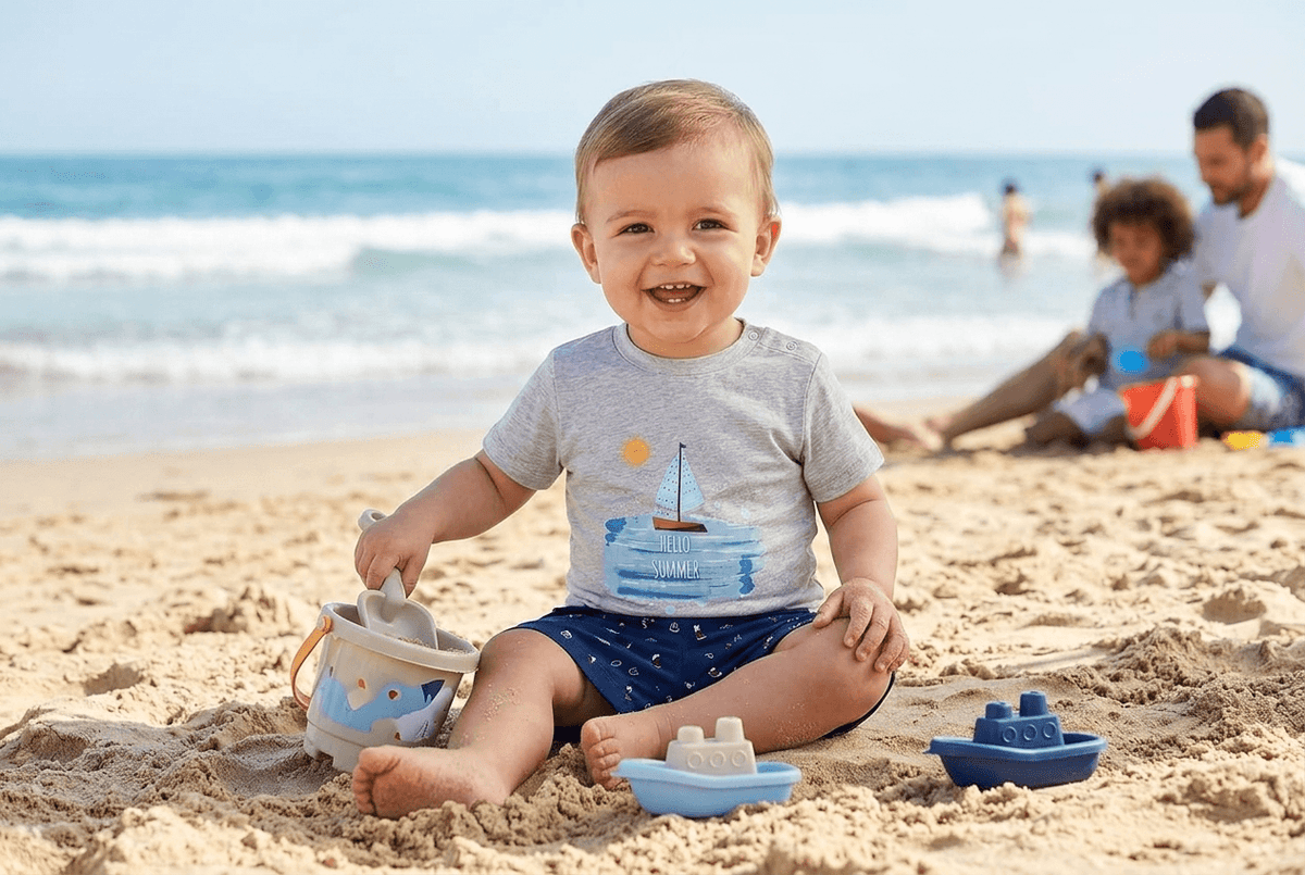 Hello Summer Set – Boys Cotton T-Shirt & Shorts Set