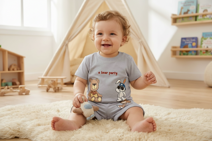 Rabearo Set – Baby Cotton T-Shirt & Shorts Set