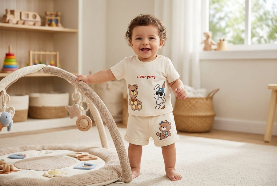 Rabearo Set – Baby Cotton T-Shirt & Shorts Set