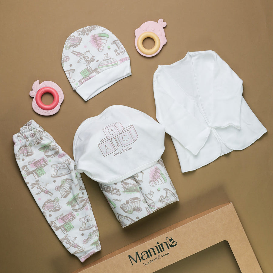 Newborn Hospital Starter Set – 6 Pieces | Complete Baby Essentials