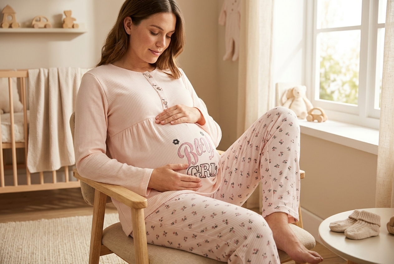 Blossom Whisper Maternity Delivery Pajama Set | Mamina