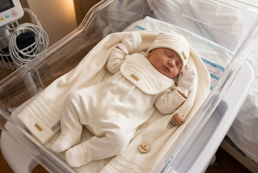 Classic Unisex Newborn Hospital Set | Premium Cotton Baby Coming Home Outfit