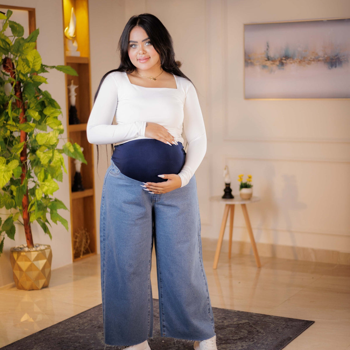 Maternity Wide-Leg Jeans