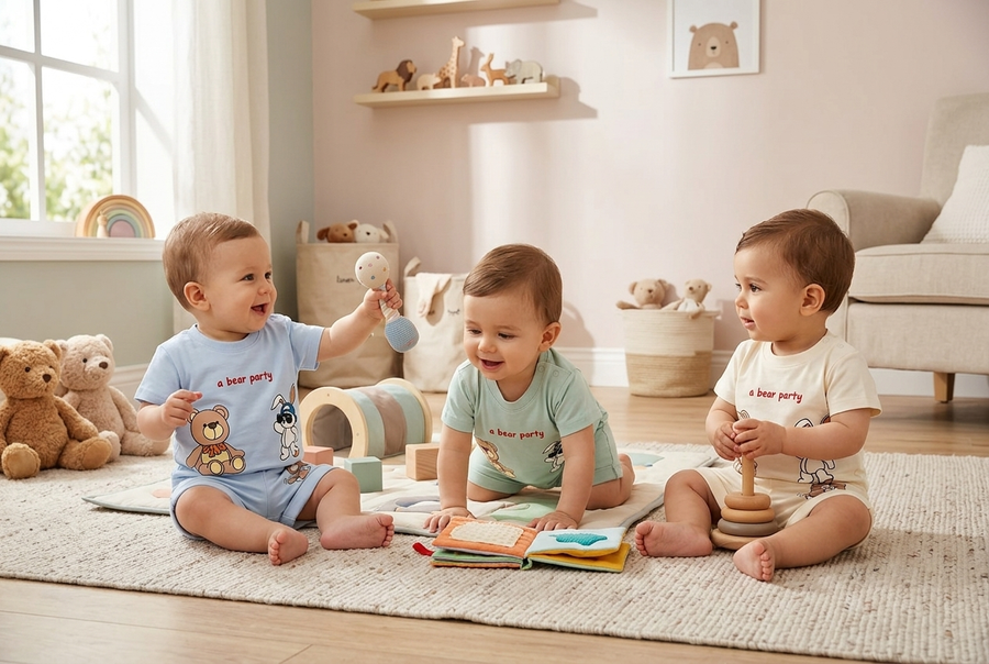 Rabearo Set – Baby Cotton T-Shirt & Shorts Set
