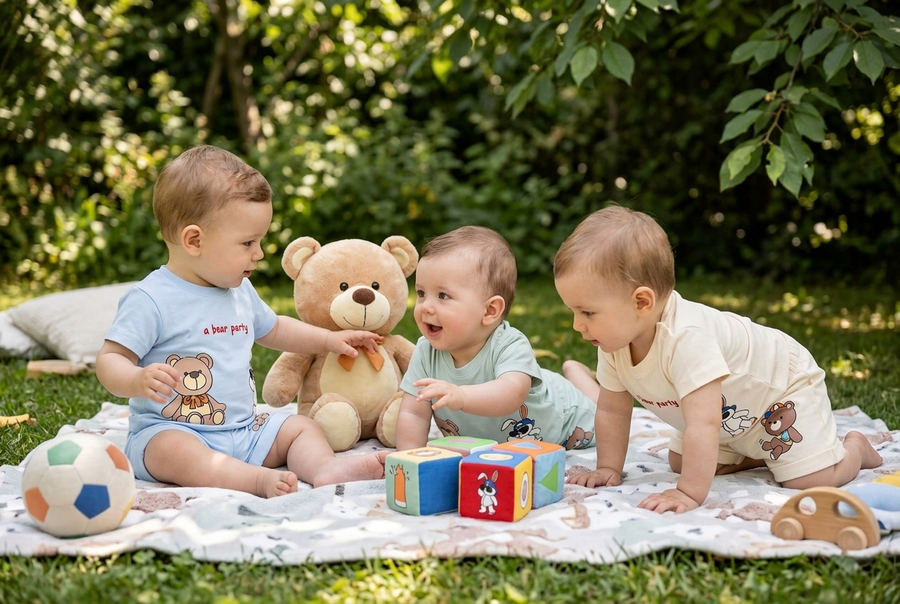 Rabearo Set – Baby Cotton T-Shirt & Shorts Set