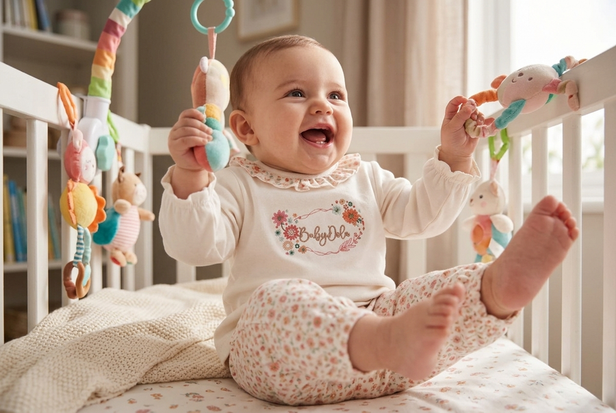 Lily Girl Floral Baby Set | Soft Cotton Long Sleeve Top & Leggings (1-9 Months)