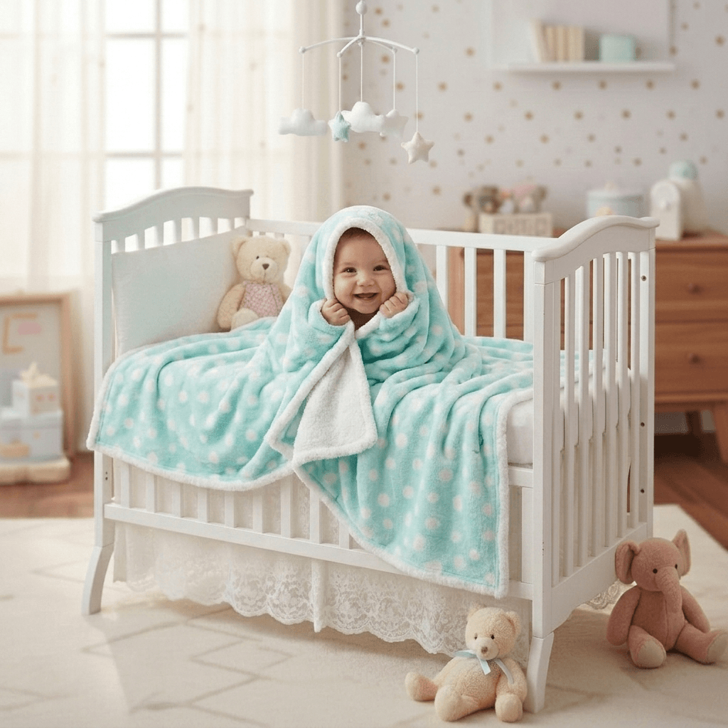 Cloud Print Baby Blanket
