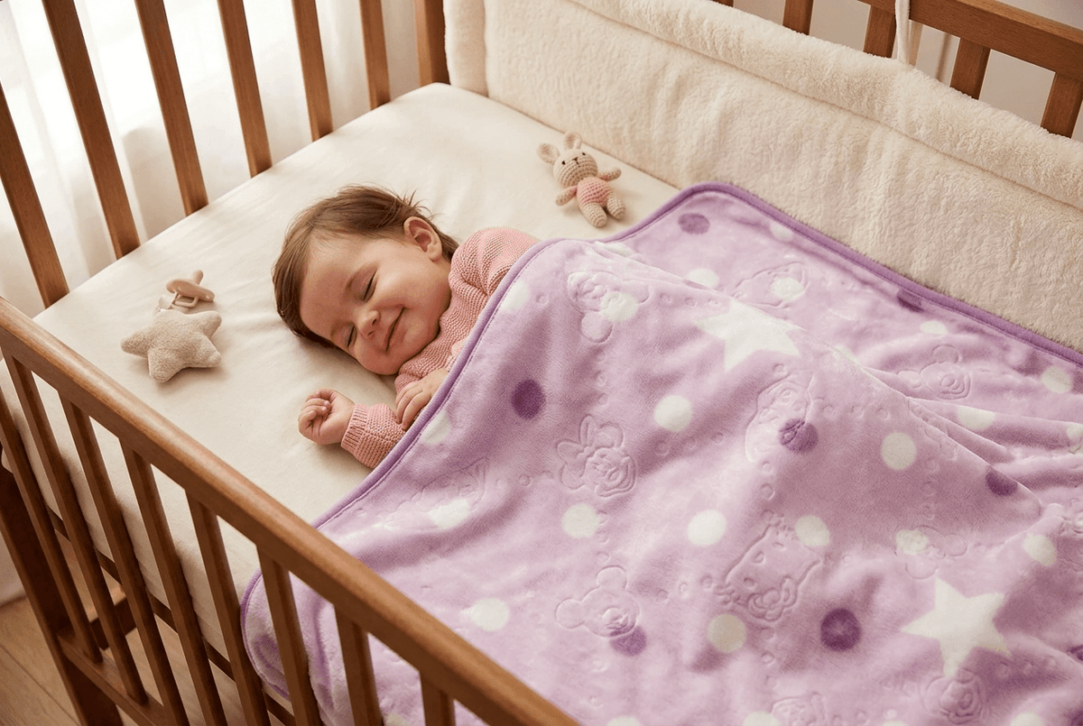 Ultra Soft Baby Fleece Blanket – Warm Plush Cot & Stroller Blanket