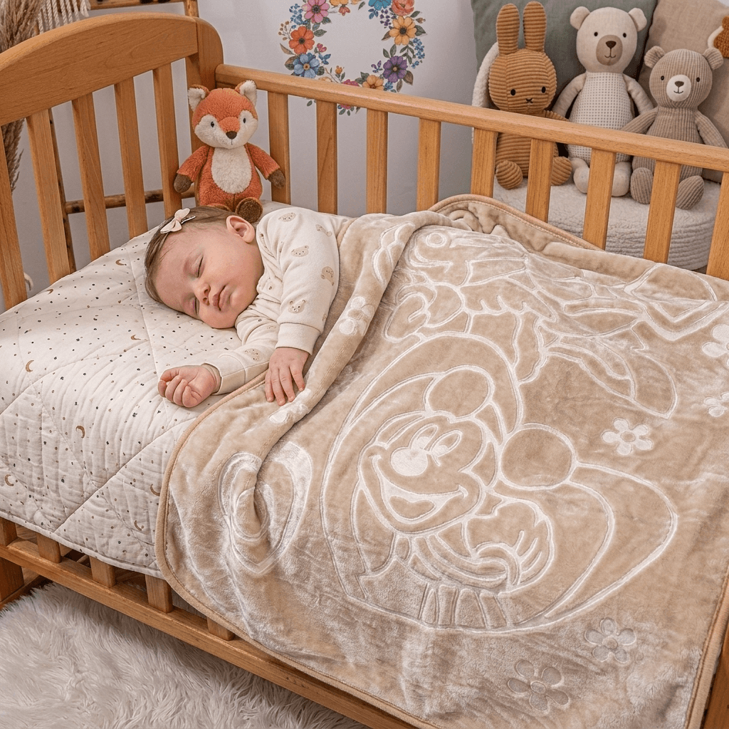 Premium Turkish Baby Blanket – Ultra Soft Embossed Nursery Blanket