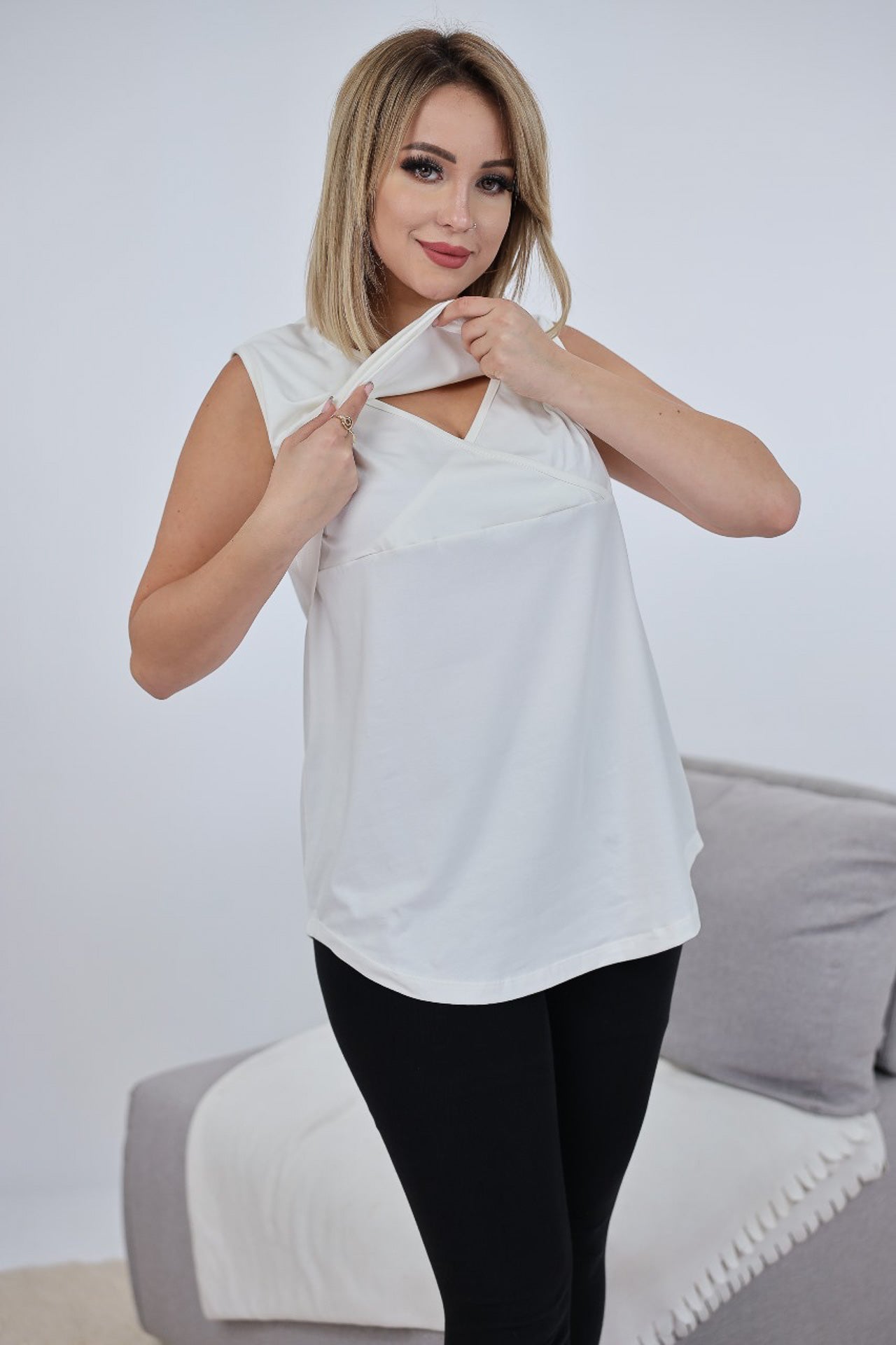 Sleeveless Nursing Top